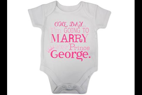 Asda's George clothing range has come up with tie-in merchandise for the Royal baby
